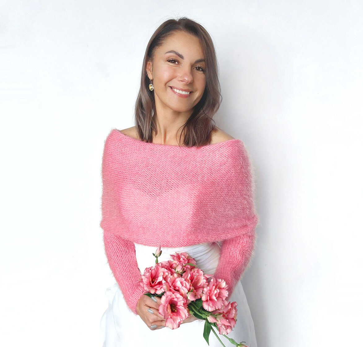 Blush pink bridal bridal shrug, bridal cover up, for the bridesmaids, VP11