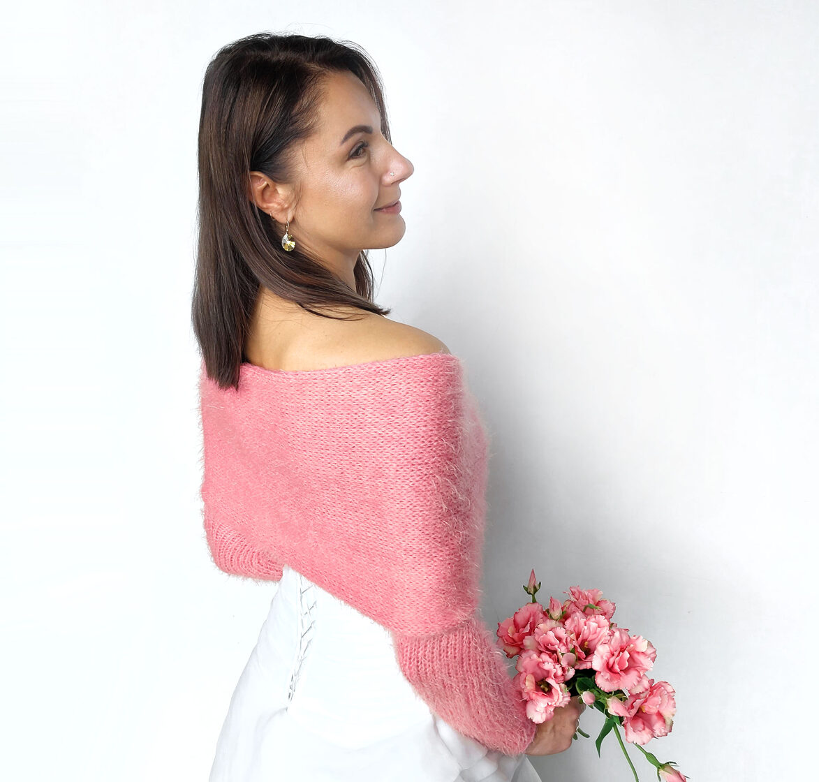 Blush pink bridal bridal shrug, bridal cover up, for the bridesmaids, VP11