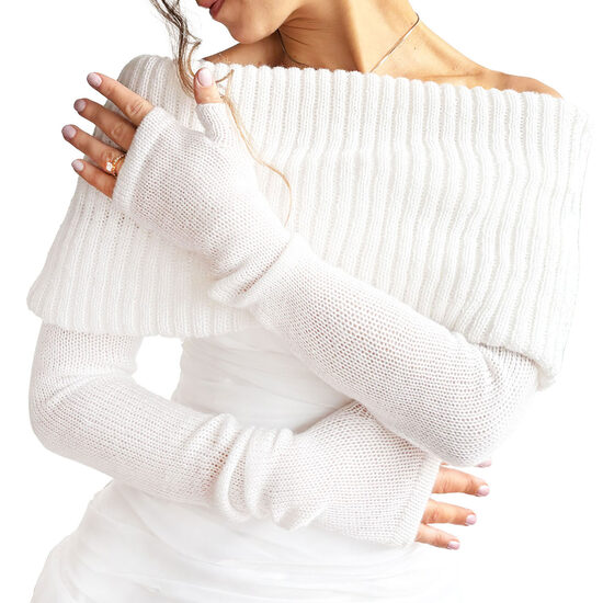 Long Bridal Gloves – Elegant Knitted Wedding Gloves for the Bride and Bridesmaids, code WW17