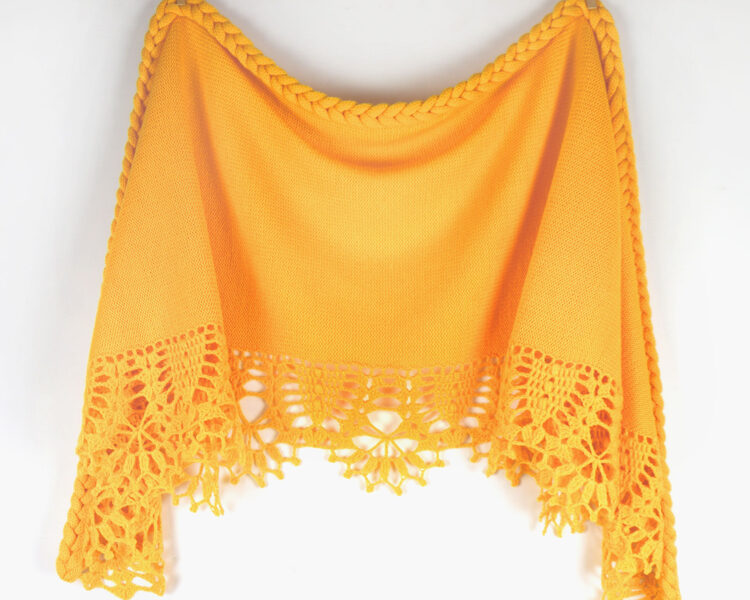 Crocheted bridal shawl yellow color, cover up, wedding wrap, code WY1