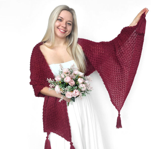 Mohair bridal shawl, wedding knitted shoulder shawl, wrap for winter wedding, bridesmaids shawls, WB8