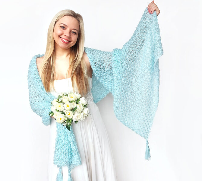 Mohair bridal shawl, wedding knitted shoulder shawlf, wrap for winter wedding, bridesmaids shawls, WB8