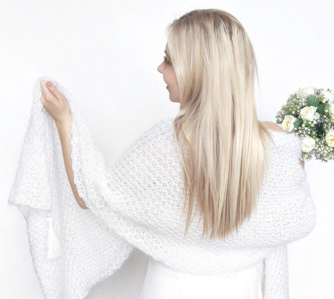 Mohair bridal shawl, wedding knitted shoulder scarf, wrap for winter wedding, bridesmaids shawls, codeWW3