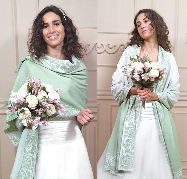 Sage green bridal shawl, wedding wrap, bridal cover up, knitted shawl, bridesmaid shawls, WG28