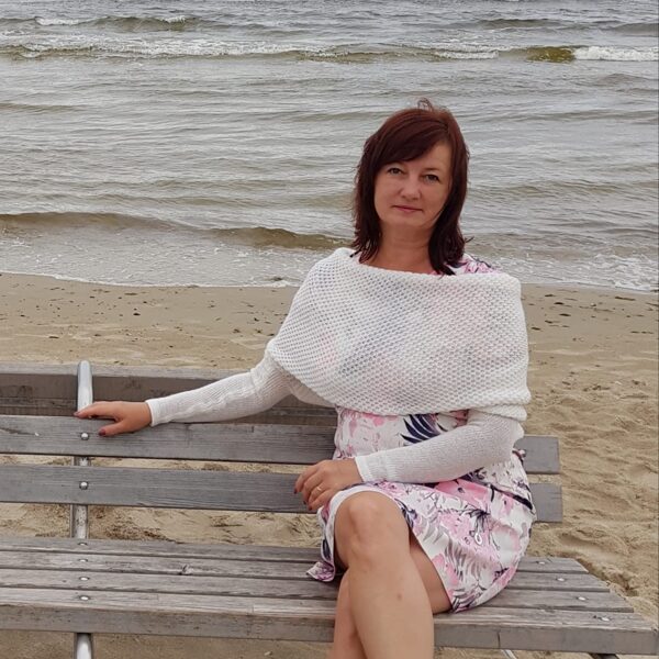 boléro tricoté ivoire