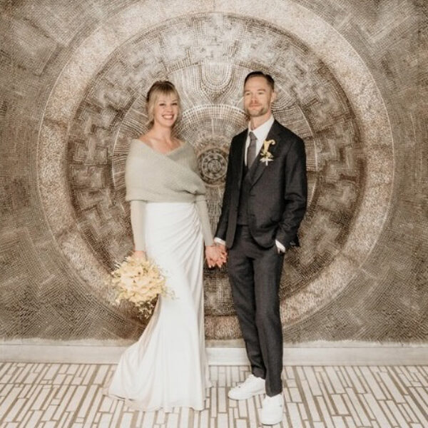 boléro de mariée taupe