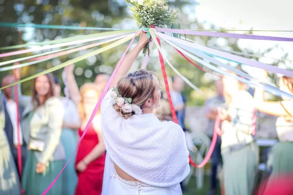 white bridal shawl
