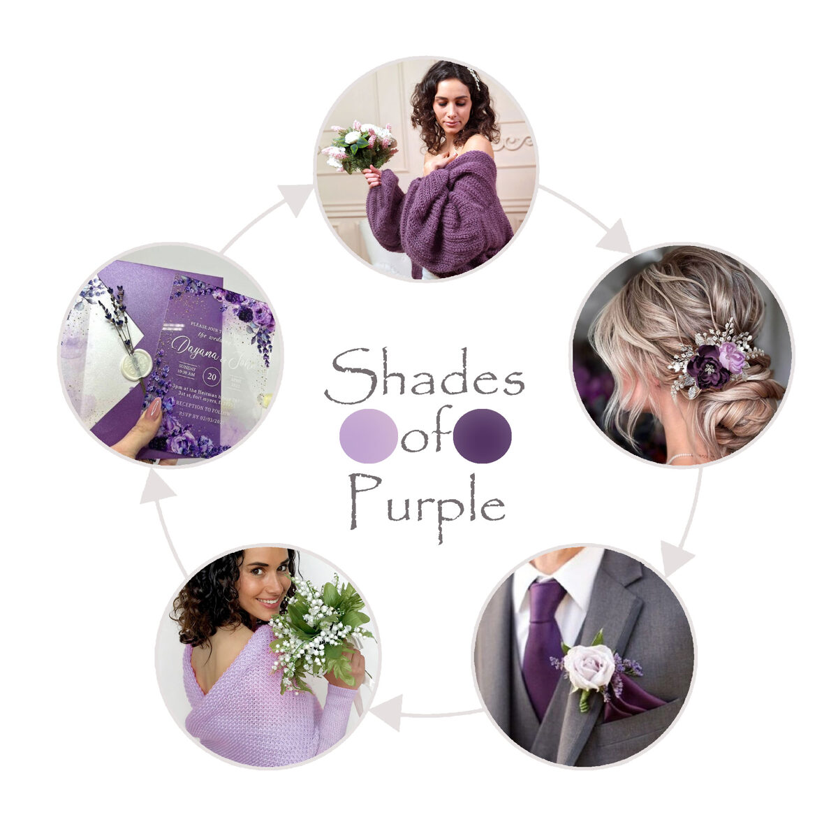 purple and violet wedding colors 2025 top 10