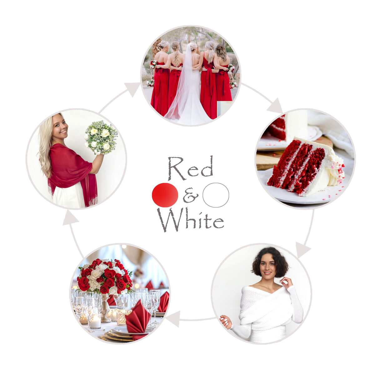 Red and white wedding colors 2025 top 10